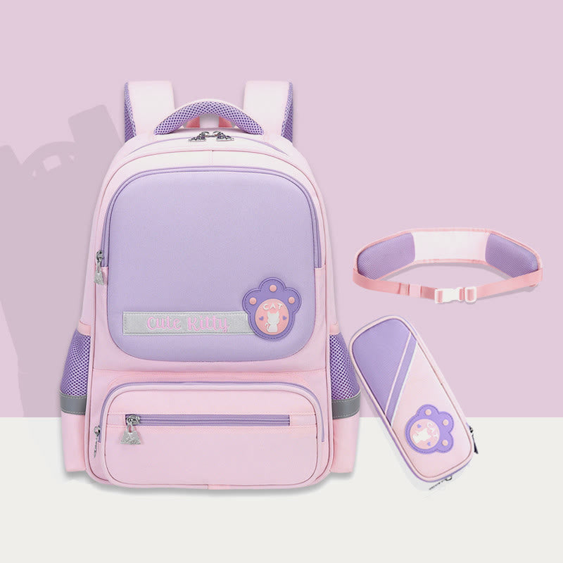 Rucksack für Kinder, lässig, süß, Farbe, Nylon, große Schultasche