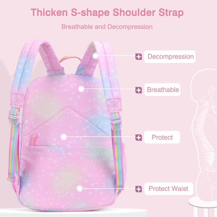 Leichter, wasserdichter, großer Kapazitäts-, bequemer, süßer Schulrucksack im College-Stil