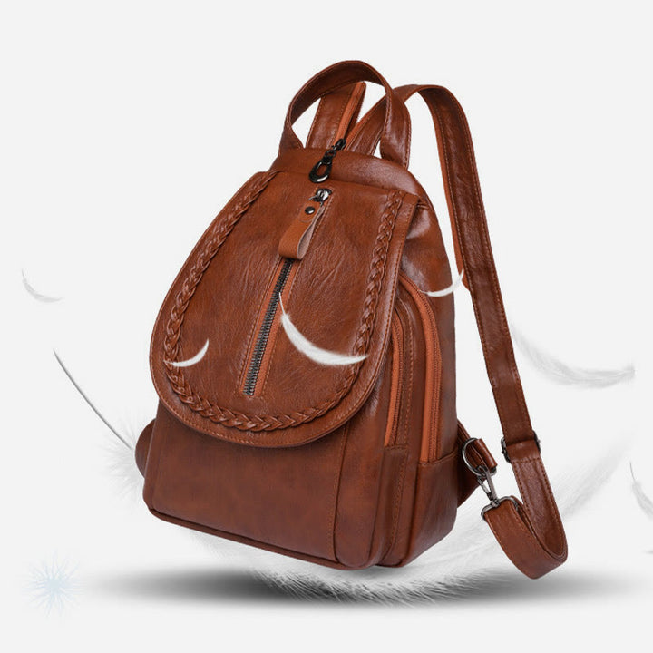 Twist Clamshell Lederrucksack Convetible Sling Bag für Damen