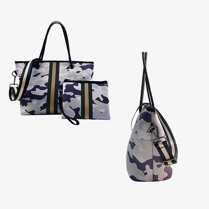 Tragetaschen-Set für Pendler, Rückentasche, breiter Riemen, Schultertasche