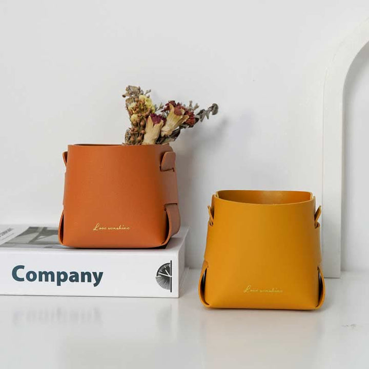 PU Leder Valet Tray Catchall Tisch Organizer Nachttisch Organizer