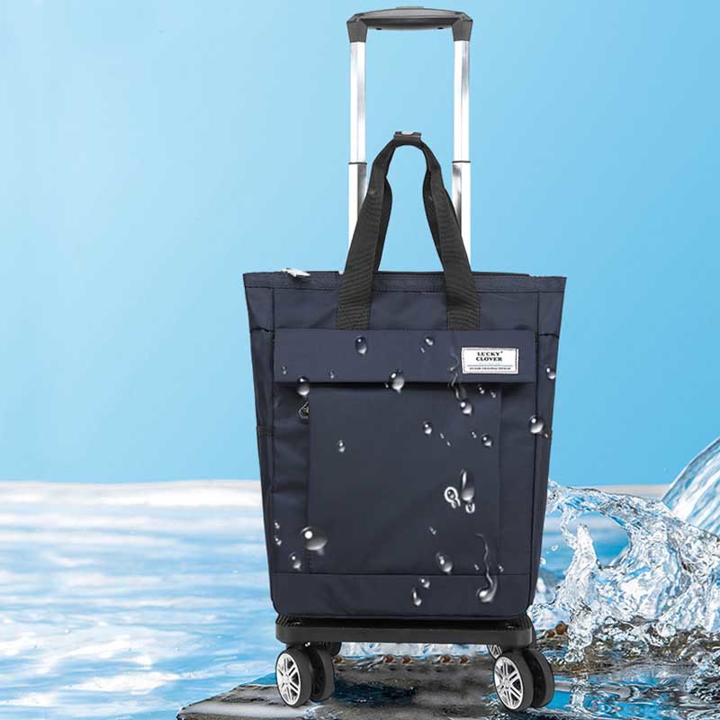 Rolltasche für kurze Reisen, leichte Einkaufshandtasche mit Zugstange