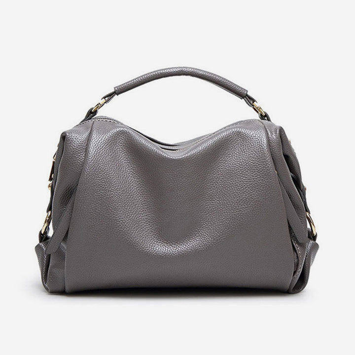 Damen Umhängetasche, elegante Handtasche mit großem Fassungsvermögen, veganes Leder, Boston-Tasche