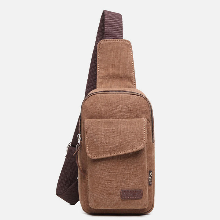 Sling Bag für Herren, multifunktionale Brusttasche aus Canvas für Outdoor-Sport und Freizeit