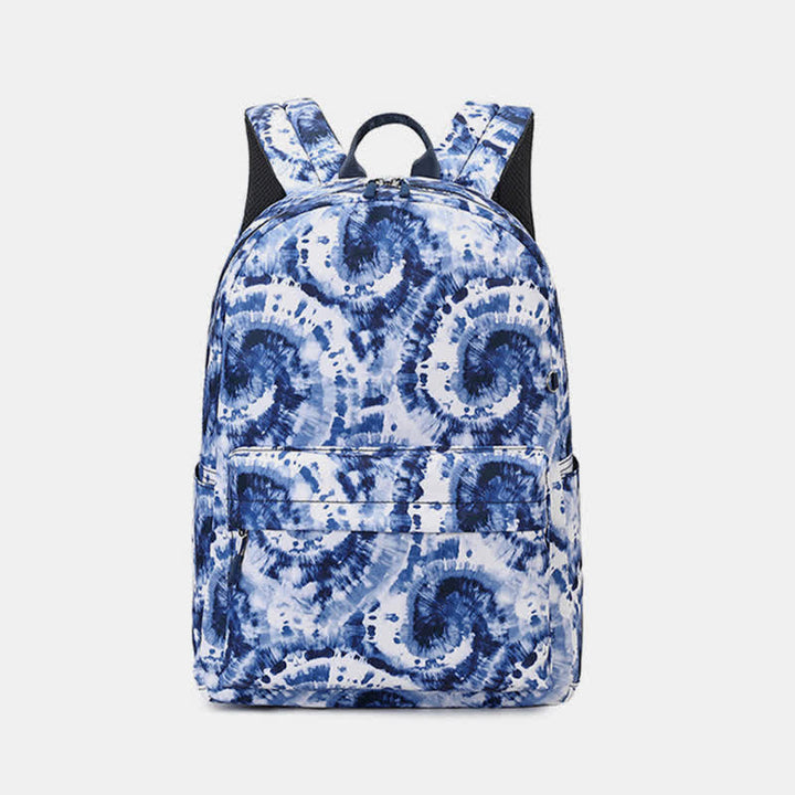 Schulrucksack-Set 3-teilig Batikmuster Mädchen Büchertaschen Lunchtasche Federmäppchen
