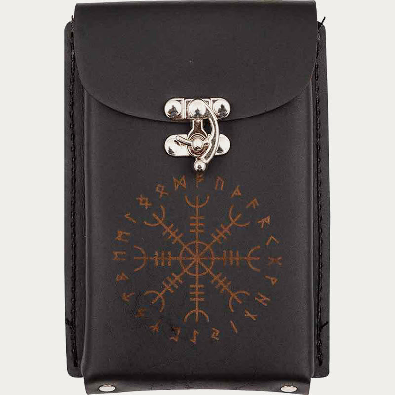 Mittelalterliche Gürteltasche für Cosplay, Retro-Leder, Handytasche