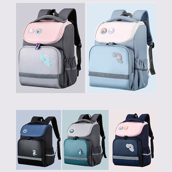Rucksack für Kinder mit süßem Cartoon-Druck, atmungsaktiv, leicht, Schultasche