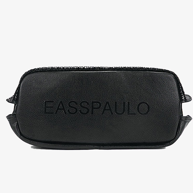 Glänzende Schlangenhaut-Grain-Tasche für Damen aus echtem Leder