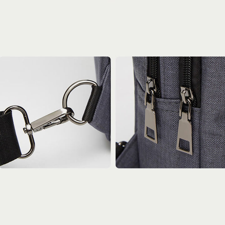 Outdoor-Schultertasche für Männer, lässiger Tagesrucksack mit zwei Haupttaschen