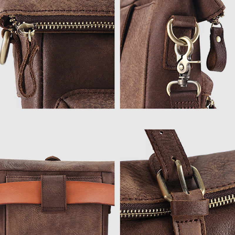 Gürteltasche für Herren, multifunktionale Gürteltasche aus Leder für Outdoor-Sportbekleidung
