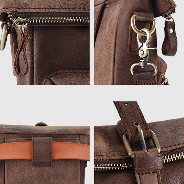 Gürteltasche für Herren, multifunktionale Gürteltasche aus Leder für Outdoor-Sportbekleidung