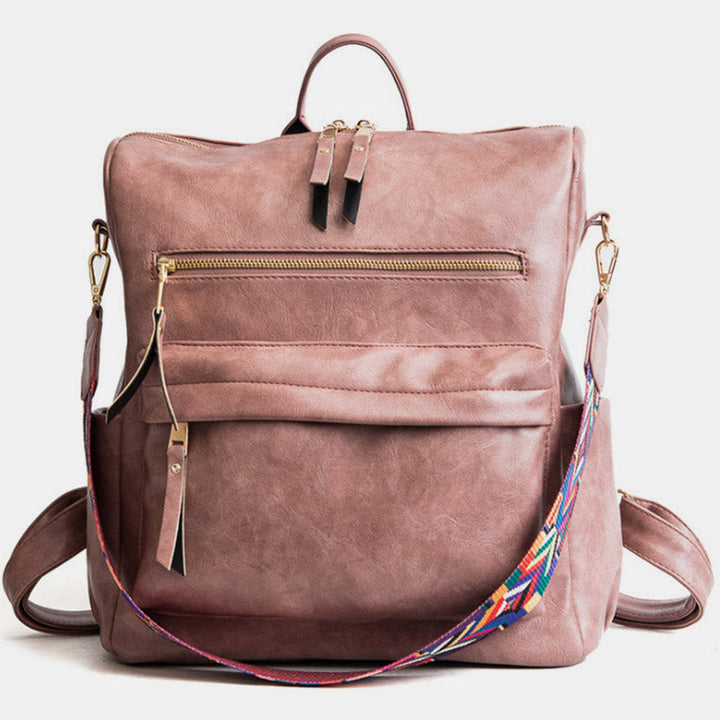 Großer Schulrucksack aus Leder