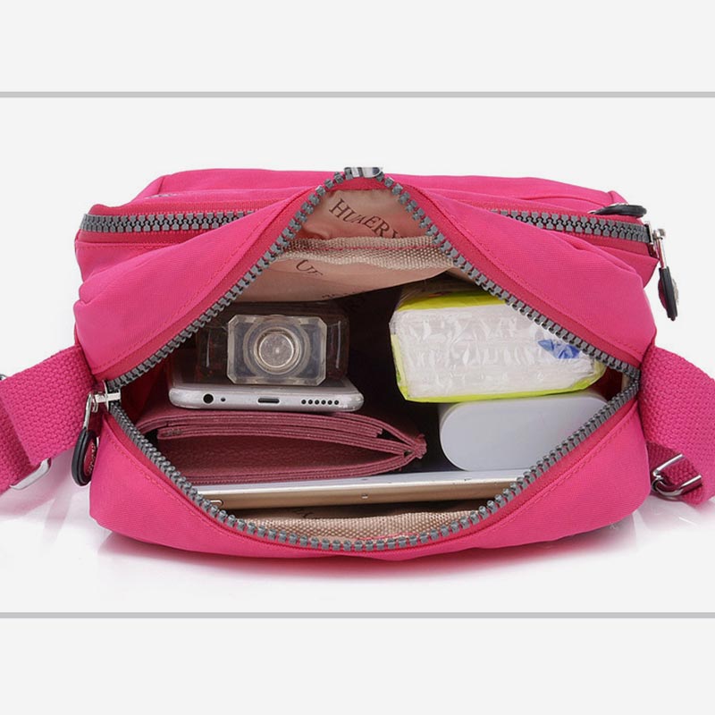 Damen Umhängetasche mit mehreren Taschen, lässige Reise-Schultertasche