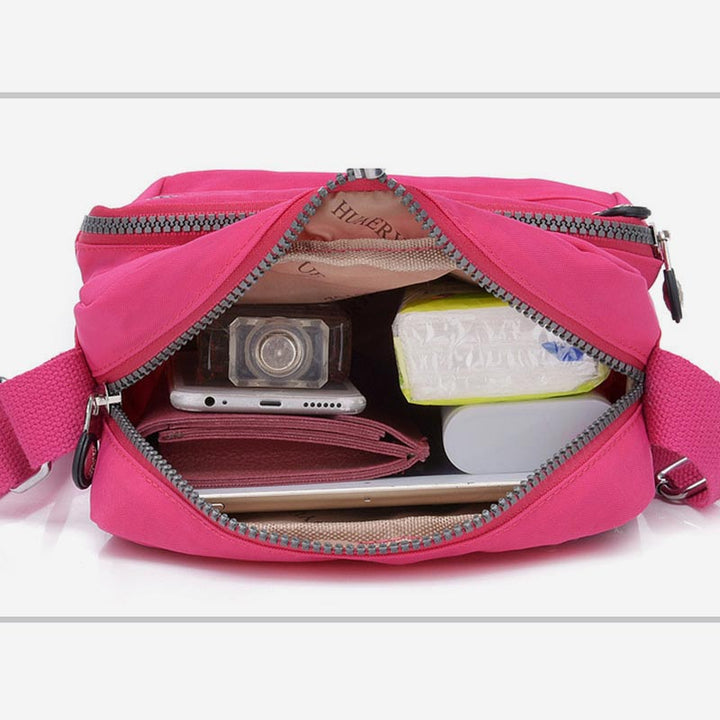 Damen Umhängetasche mit mehreren Taschen, lässige Reise-Schultertasche