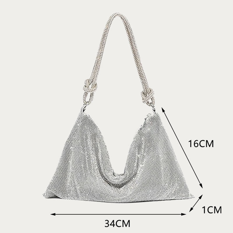 Umhängetasche für Damen mit funkelnden Diamanten, mehrere Farben, Handtasche