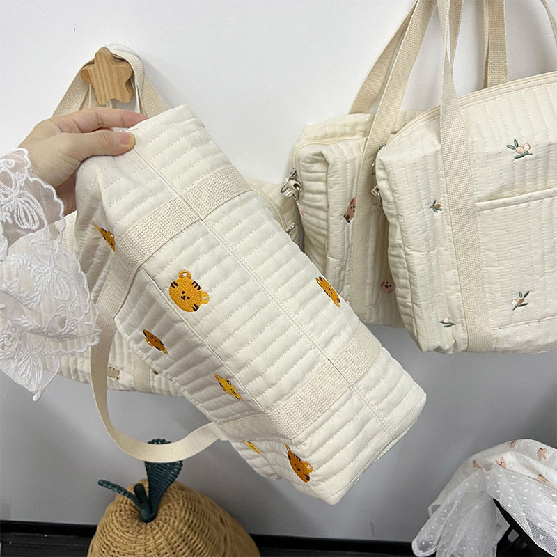 Wickeltasche Tote Weiche Baumwolle Mama Schultertasche Handtasche Baby