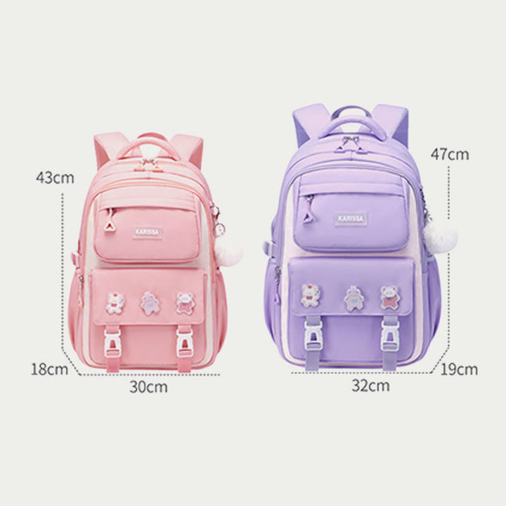 Rucksack für Frauen süßes Accessoire wasserabweisende langlebige Schultasche