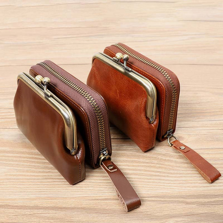 Retro-Kartenetui, Münzgeldbörse, Geldbörse, Mini-Handtasche mit Reißverschluss für Damen - image 10