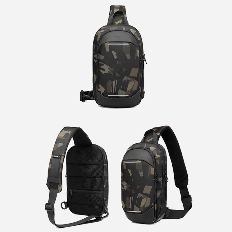 Schultertasche für Herren, Business-Umhängetasche mit USB-Ladefunktion