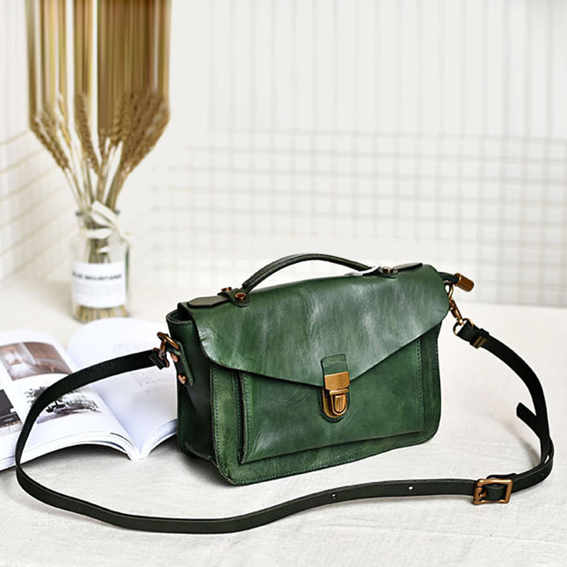 Top-Griff-Tasche für Damen Leder große Kapazität Messenger Bag