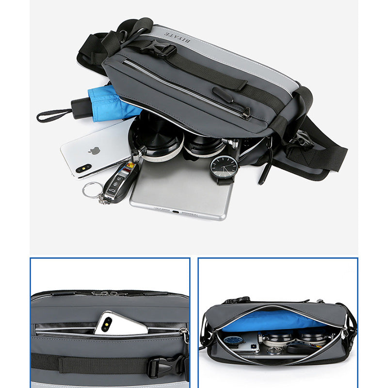 wasserdichte, langlebige Schultertasche für Männer, geräumige Umhängetasche, Hüfttasche