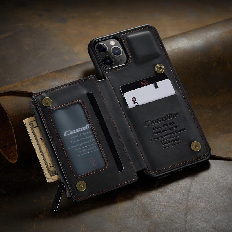 2 IN 1 Anti-Diebstahl RFID Telefon Tasche Brieftasche Smartphone Fall Kompatibel mit iPhone
