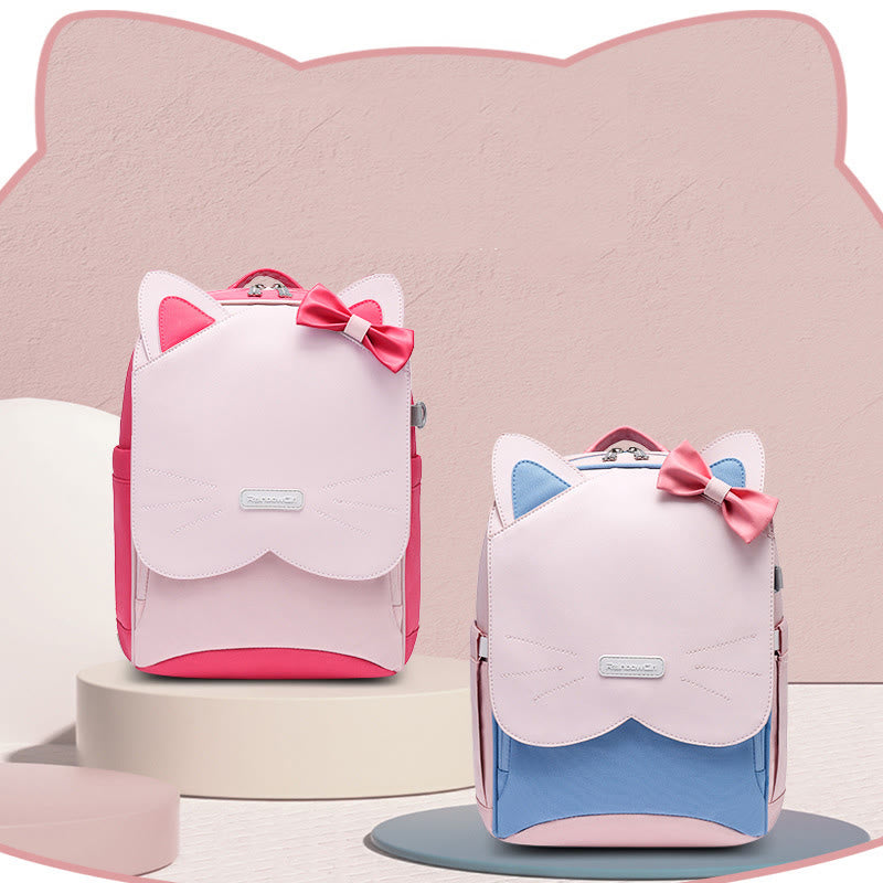 Wasserdichter, leichter Kitten-Rucksack für Schüler, Kinder, Grundschultaschen