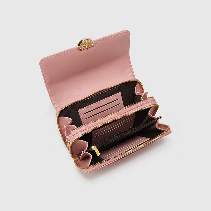 Handytasche für Damen, minimalistisch, horizontal, zum Einkaufen, Geldbörse