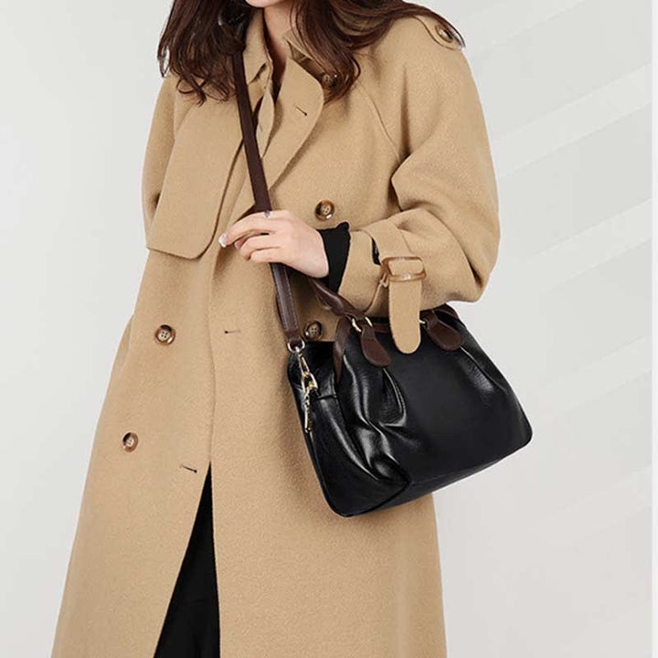 Tragetasche mit drei Fächern für Damen, große Hobo-Handtasche, Umhängetasche