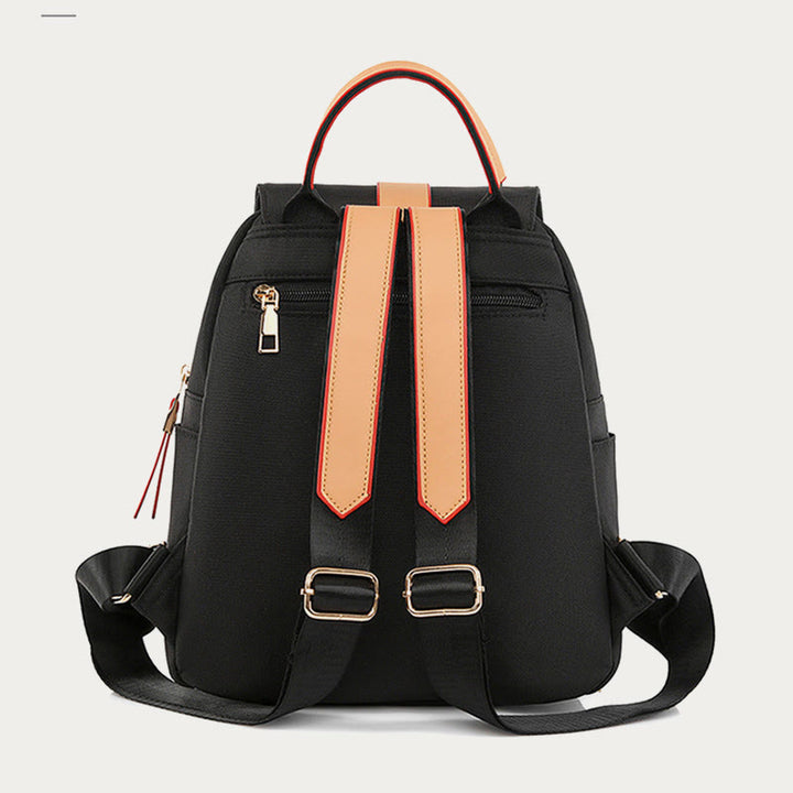 Nylon-Rucksack für Damen, einfarbig, Freizeittasche mit großer Kapazität