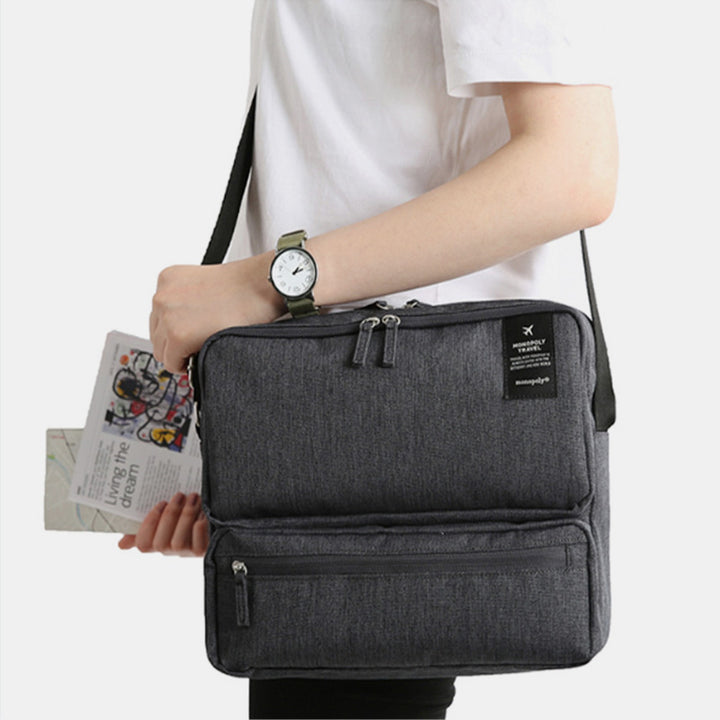 Multifunktionale Messenger-Tasche mit mehreren Fächern, Laptop-Umhängetasche