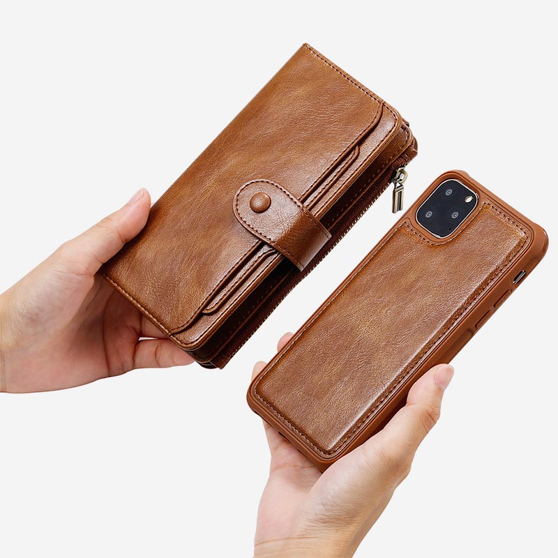 Abnehmbare magnetische Vintage-Brieftaschenhülle für das iPhone