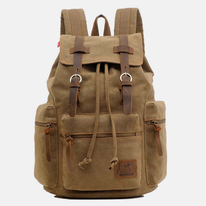 Großer Canvas-Rucksack im Vintage-Stil
