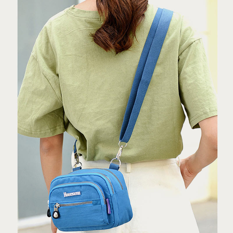 Umhängetasche für Damen, lässig, verstellbarer Riemen, Nylon-Gürteltasche