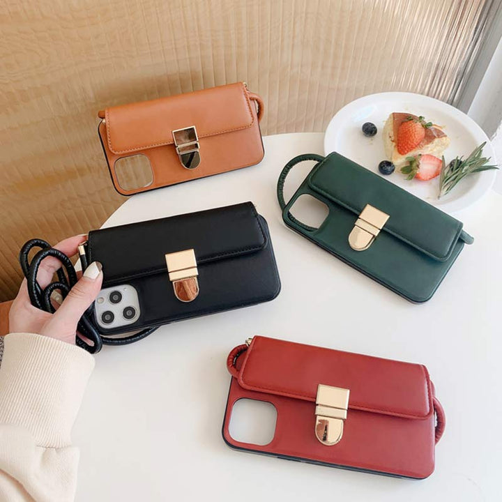 Entworfen für iPhone Wallet Case Handtasche Schultertasche Handyhülle