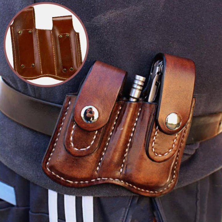 Leder Gürteltasche für Damen und Herren außerhalb des Hosenbundes tragen