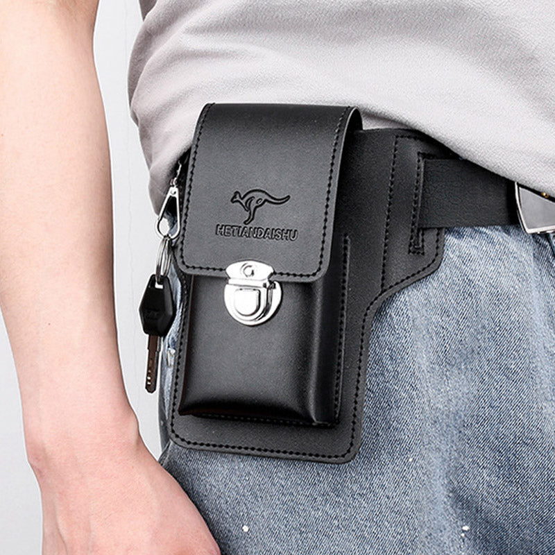 Leder-Handytasche für Gürtel, universelle Smartphone-Holster-Hüfttasche