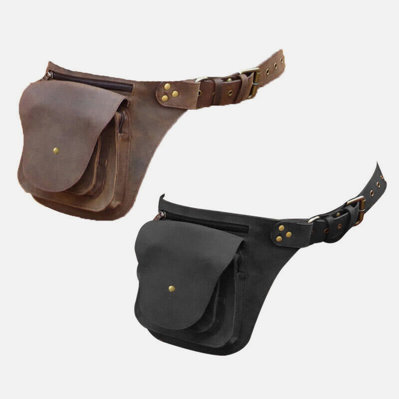 Einfarbige Herren-Hüfttasche, minimalistische Punk-Outdoor-Gürteltasche