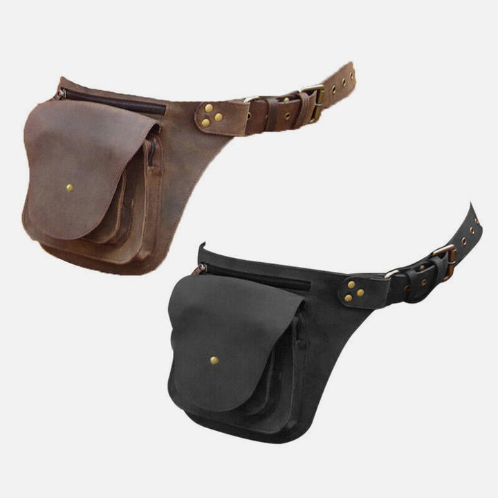 Einfarbige Herren-Hüfttasche, minimalistische Punk-Outdoor-Gürteltasche