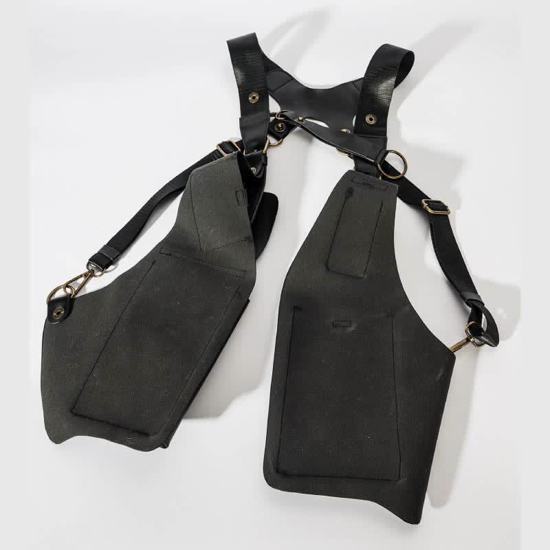 Vintage Leder versteckt Unterarm Gurt Brieftasche Tasche Schulter Holster Tasche