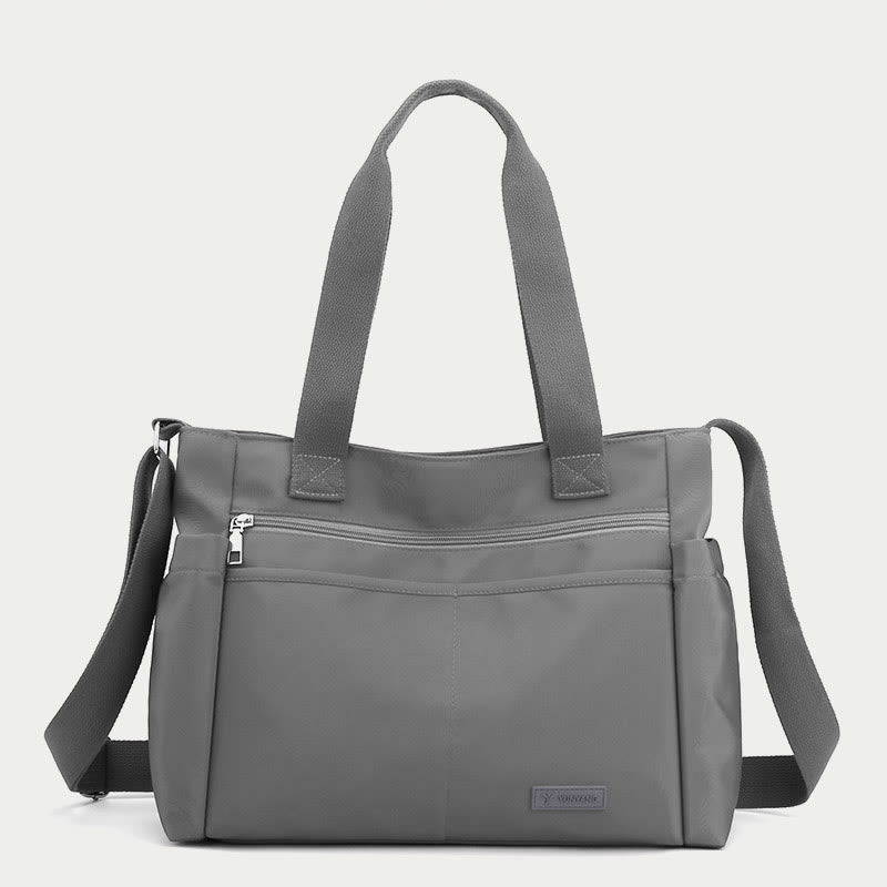 Minimalistische Tragetasche für Damen, große Handtasche aus Nylon für die Schule und Fitness