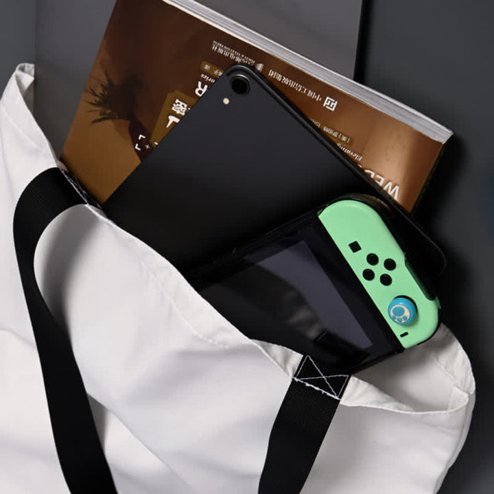 Süße Kätzchen-Tragetasche aus Segeltuch für Damen und Herren, multifunktionale Schultertaschen