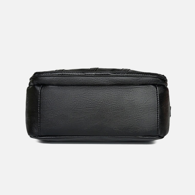 Gesteppte, solide Geldbörse, klassische, vegane Leder-Umhängetasche, minimalistisch, für Damen