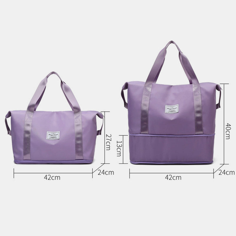 Wasserdichte, erweiterbare Reisehandtasche mit großem Fassungsvermögen