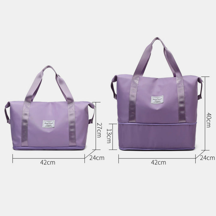 Wasserdichte, erweiterbare Reisehandtasche mit großem Fassungsvermögen