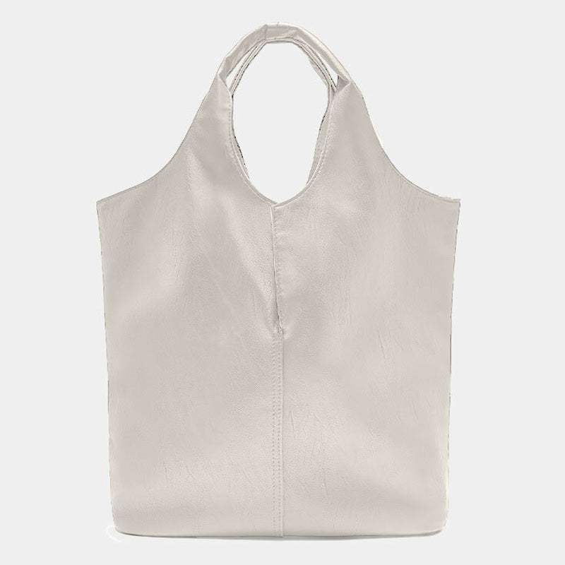 Leder Tote Schultertasche für Frauen Doppelseitige Hobo Geldbörse Bucket Handtasche