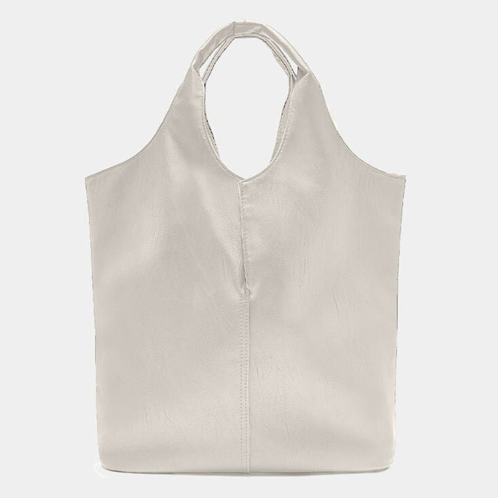 Leder Tote Schultertasche für Frauen Doppelseitige Hobo Geldbörse Bucket Handtasche