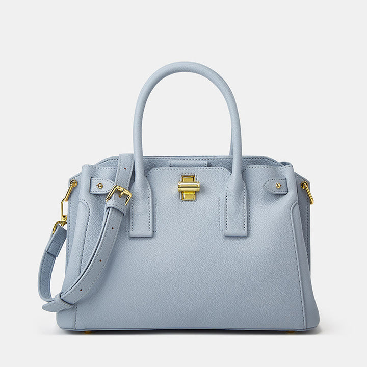 Elegante Handtasche für Damen, große, klassische Tragetasche aus veganem Leder
