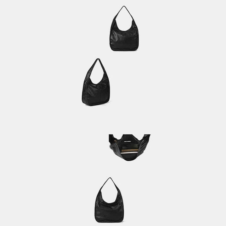 Hobo-Geldbörse, Handtasche für Damen, weiches Leder, Schultertasche mit Griff oben