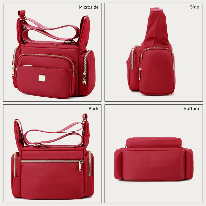 Umhängetasche aus Nylon für Damen, für das tägliche Outfit, mehrere Taschen, Geldbörse